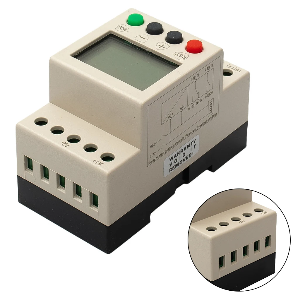 Advanced Overvoltage Protector for Electric Motors with LCD Display Multiple for reset Modes and Adjustable Parameters