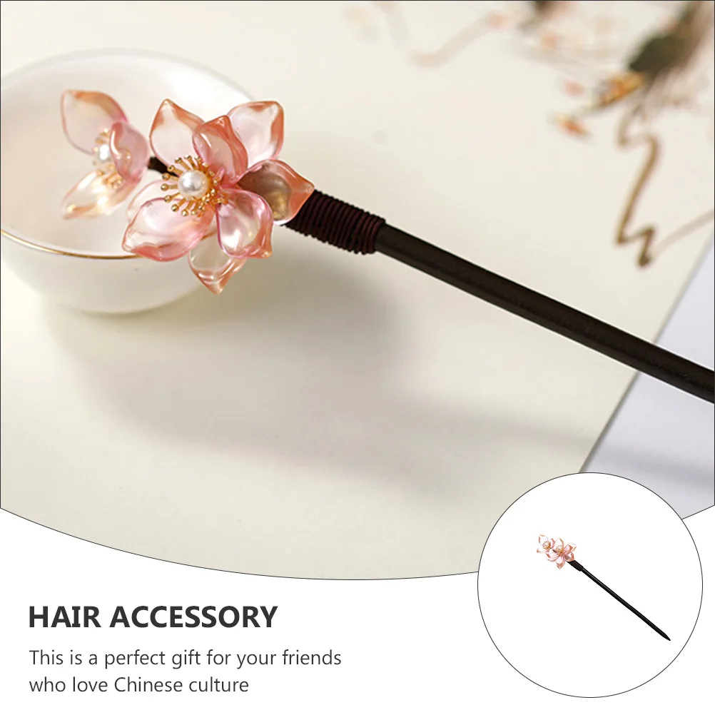 

1PC Vintage Crystal Hairpin Elegant Style Women Accessories Retro Flower Decorative Hanfu Headwear Casual Party Cosplay
