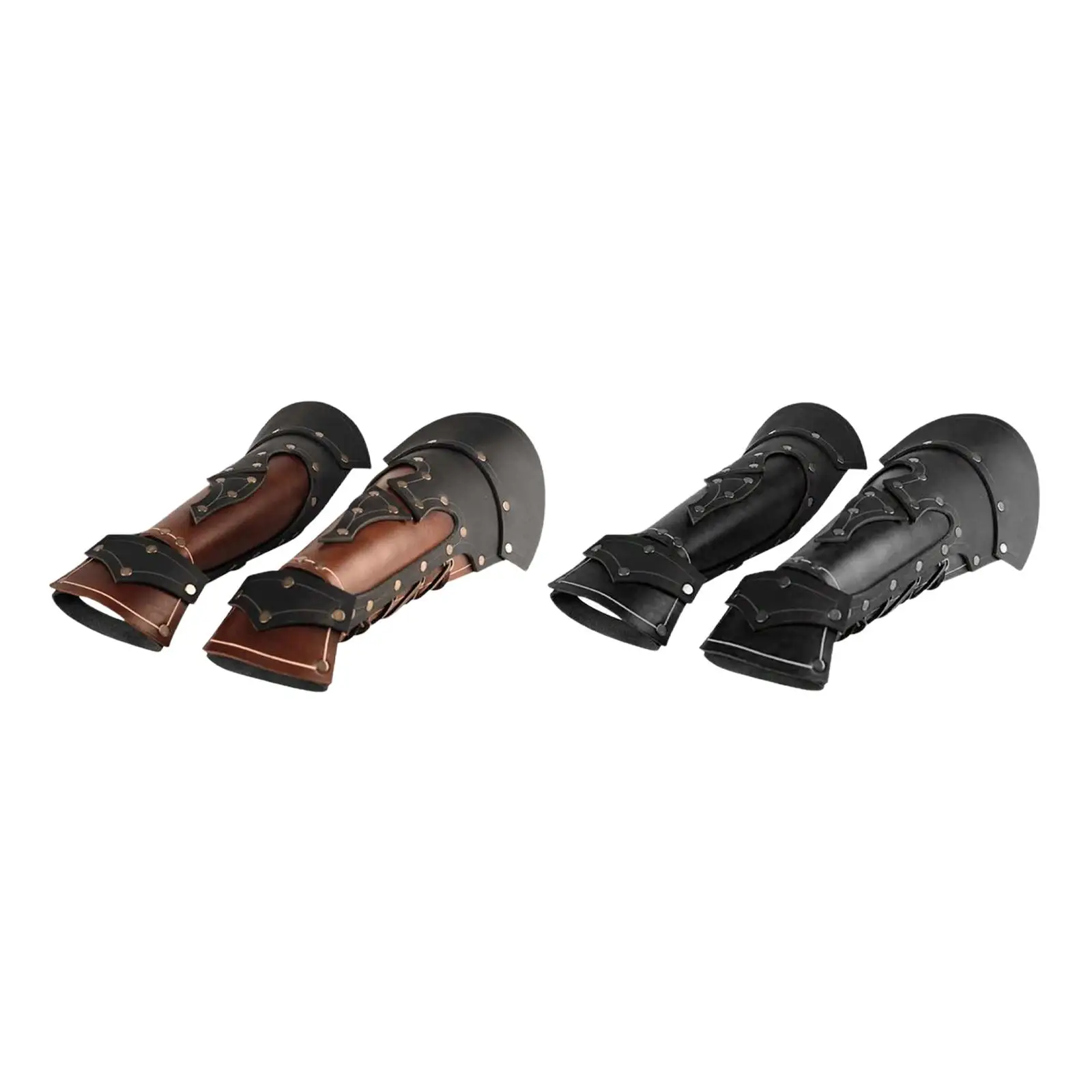 Middeleeuwse armbeschermers Armwraps van synthetisch leer Gotische handschoenpolsband