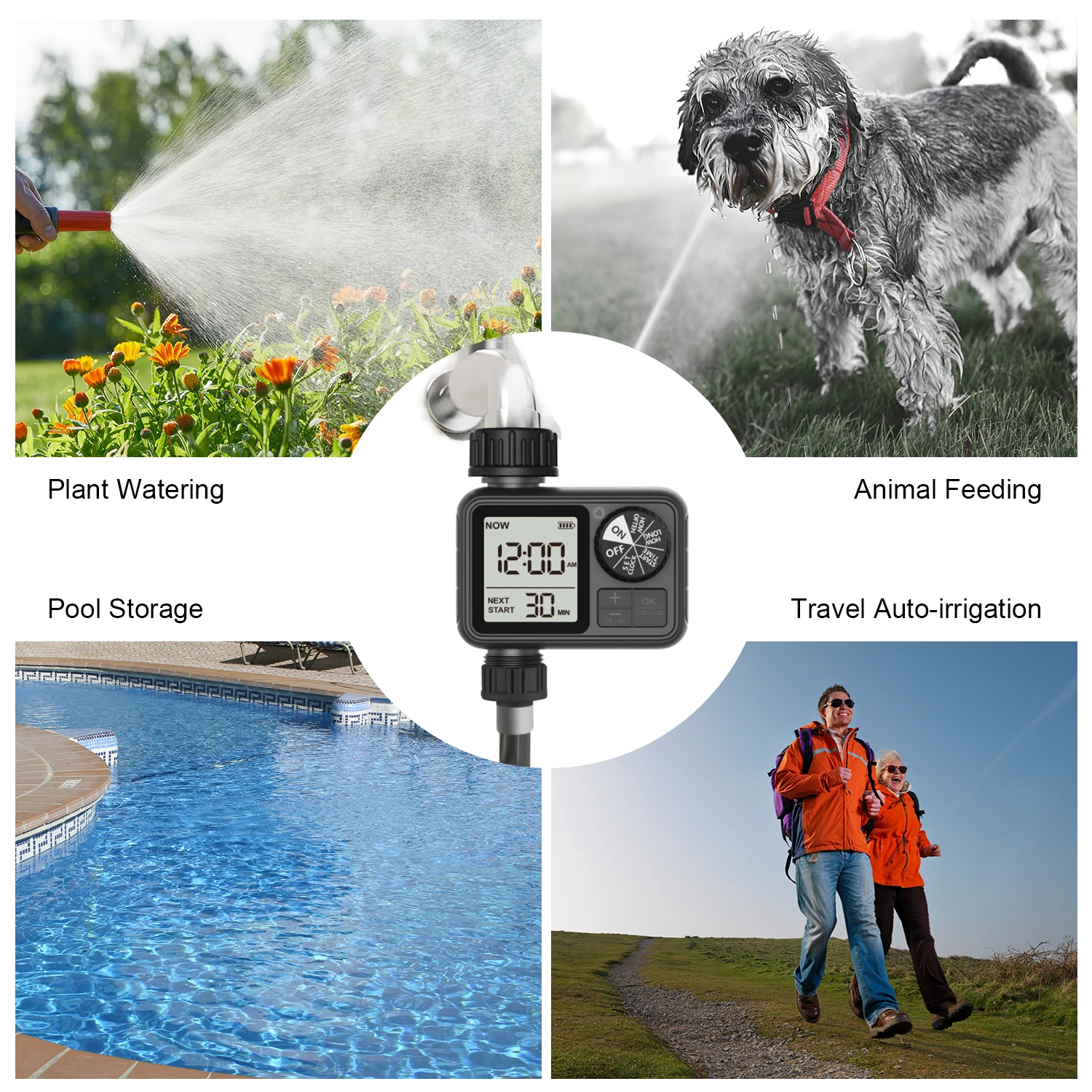 Eshico HCT-M02 An Outdoor Gardening Intelligent Timed Irrigator Home Timed Flower Waterer Is Convenient And Compact