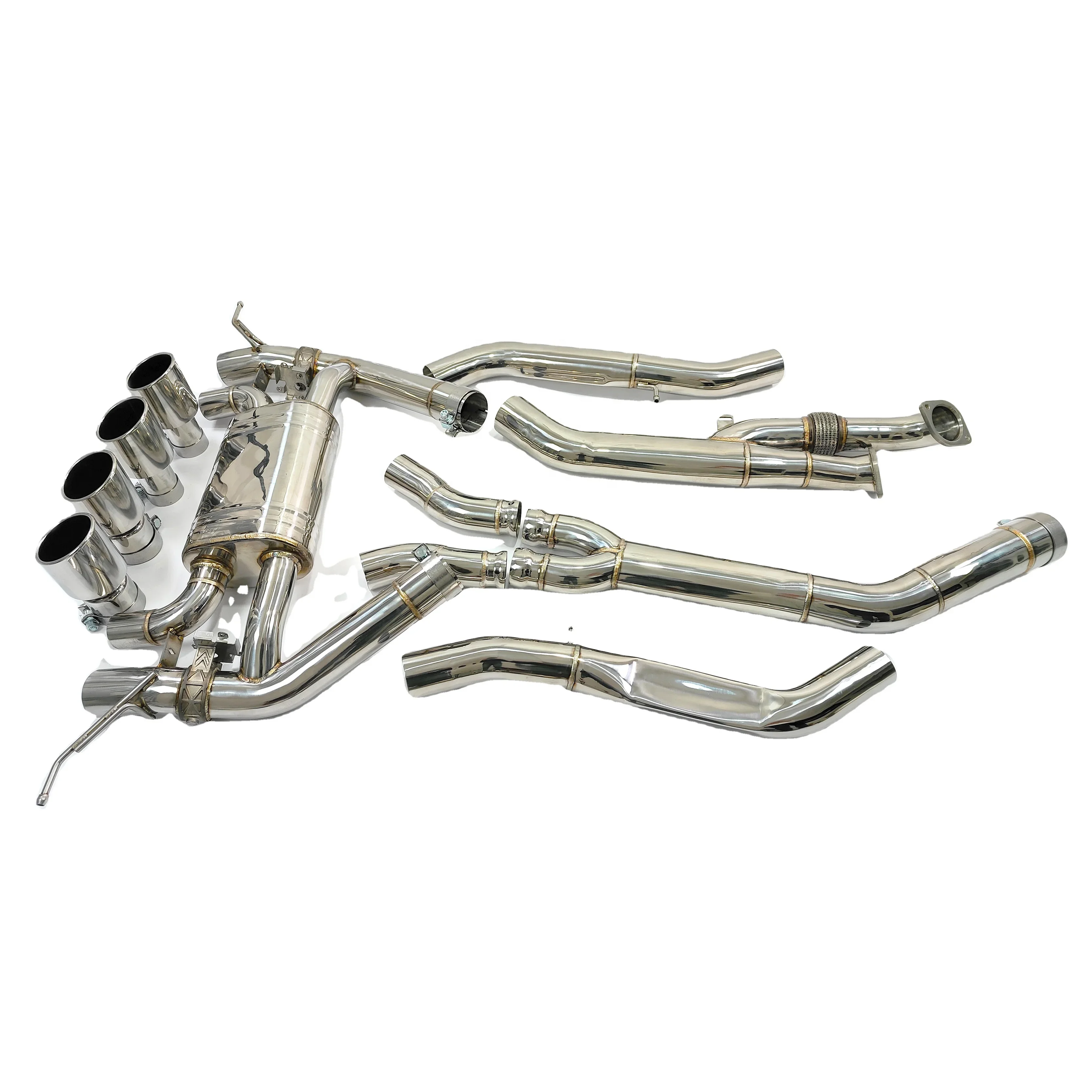 

For BMW G80 G82 M3 M4 S58 3.0T Single Midpipe Ss304 Valved Muffler Valvetronic System Catback