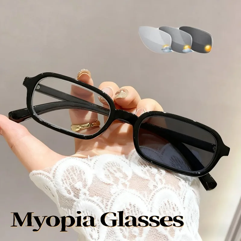 

Фотохромные высококачественные роскошные очки для близорукости с защитой от синего света, модные ультралегкие фотохромные очки высокой четкости для близорукости