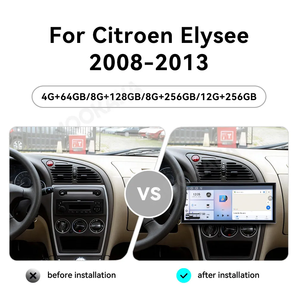 15.8 IN Android 15 Radio For Citroen C-Elysee 2008~2013 Qualcomm GPS Multimedia Player Navigation Car Stereo Receiver Head Unit