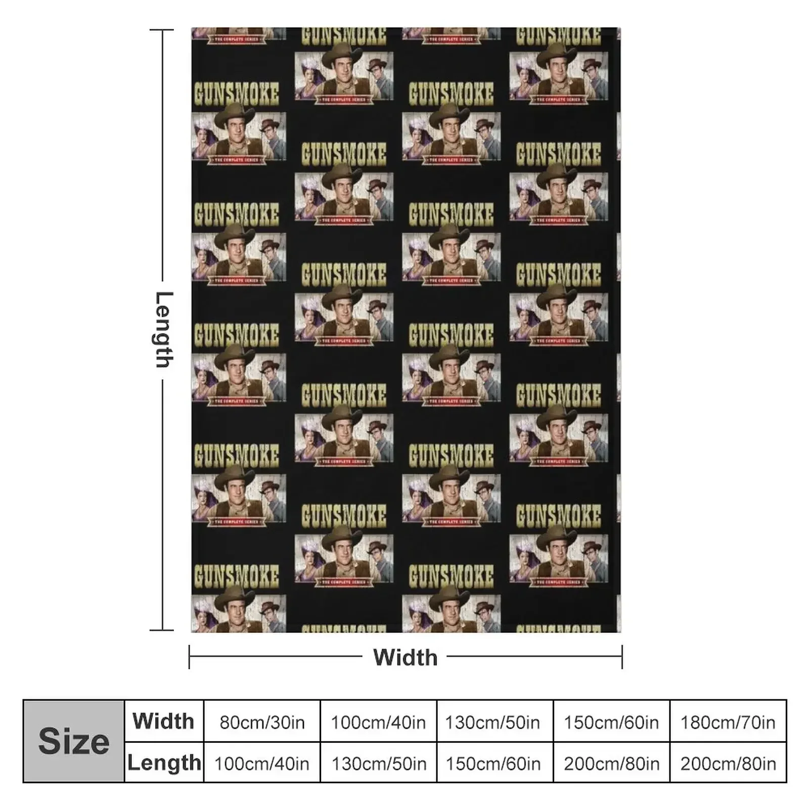 Gunsmoke Throw Blanket valentine gift ideas Luxury anime Blankets