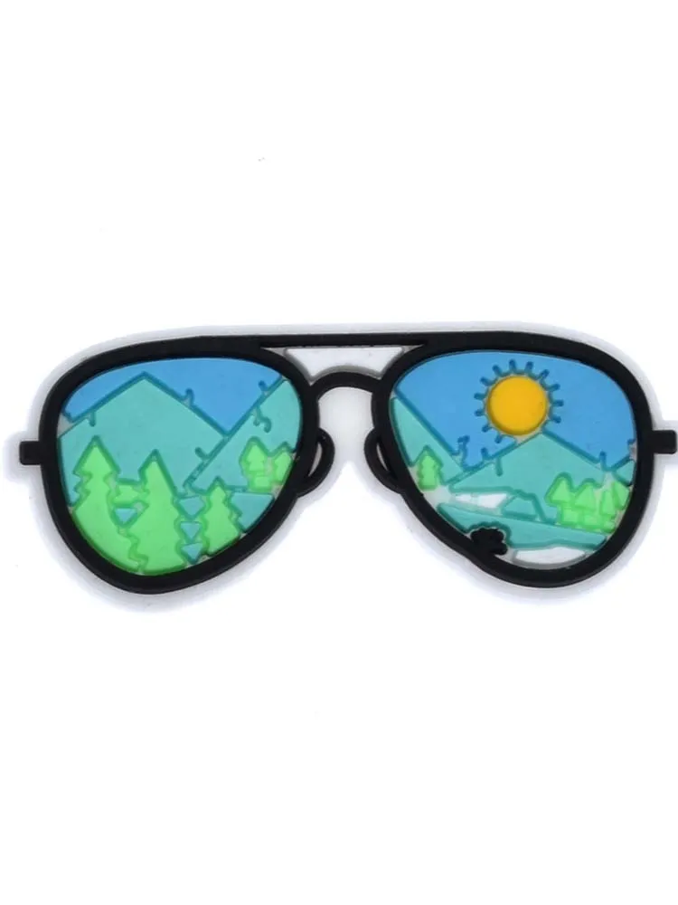 Good Quality 1Pcs Shoe Charms Summer Style Bus Rainbow Cactus Accessorie PVC Shoe Decoration DIY for Croc Charm Fit Wristbands