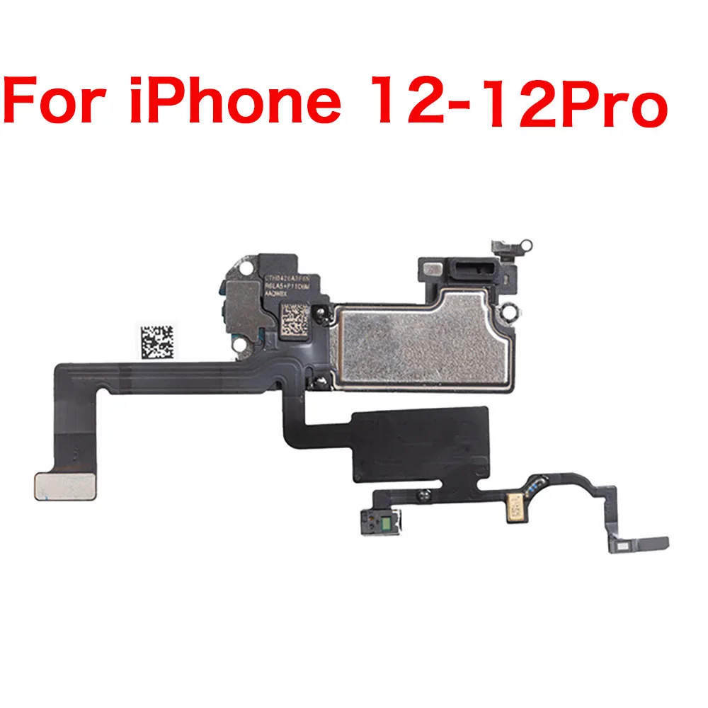 Ear Speaker With Flex Cable Replacement For iPhone 11 12 Mini Pro X XR XS Max Top Earpice With Microphone Light Sensor