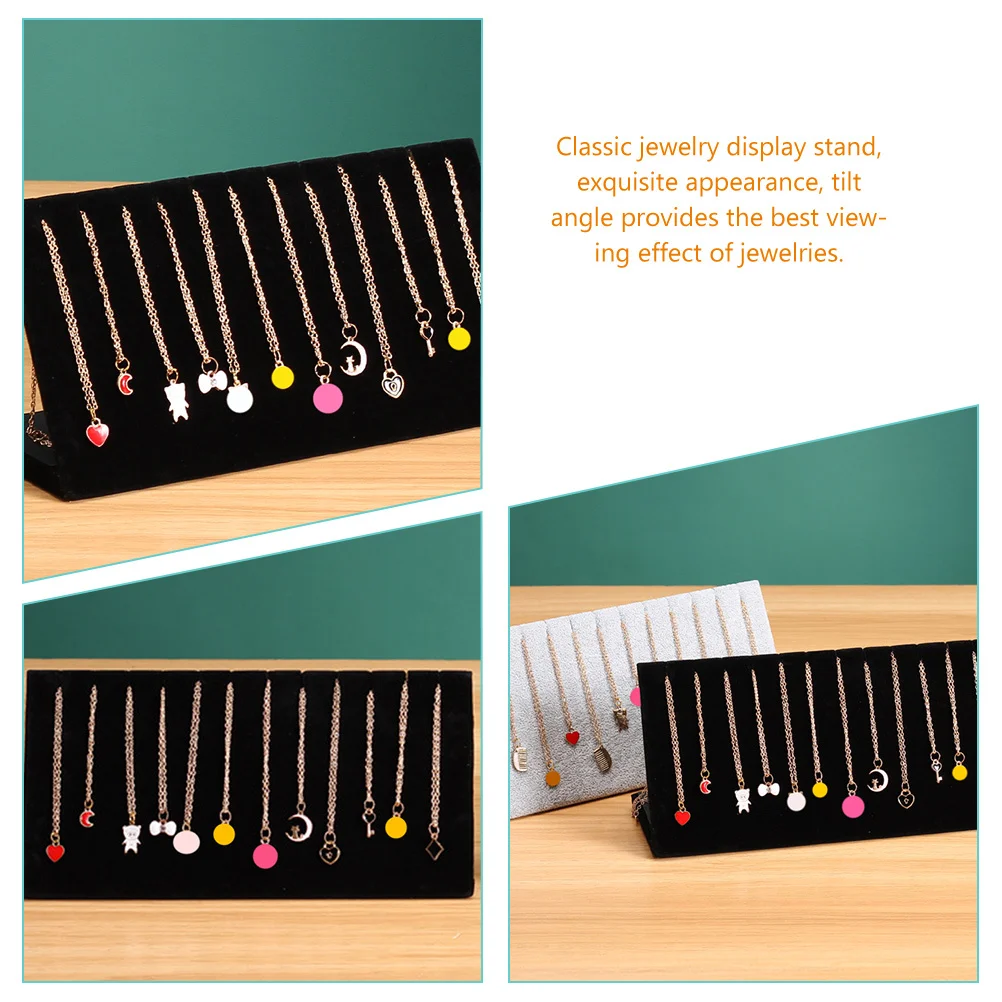 

1 шт., доска для демонстрации ювелирных изделий, мягкий материал премиум-класса, устойчивый к царапинам органайзер для ожерелья, серег, браслета, подставка-держатель
