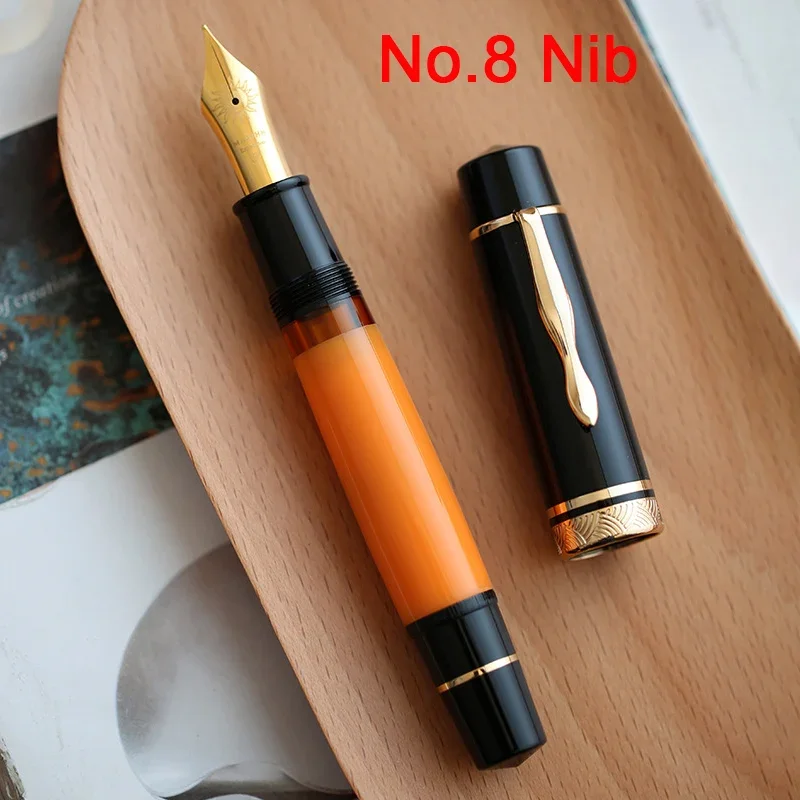 

MAJOHN P139 Hemingway Large Piston Filler Fountain Pen Special Big Nib No.8 F/M Luxury Structure Writing Gift Pens Office Supply