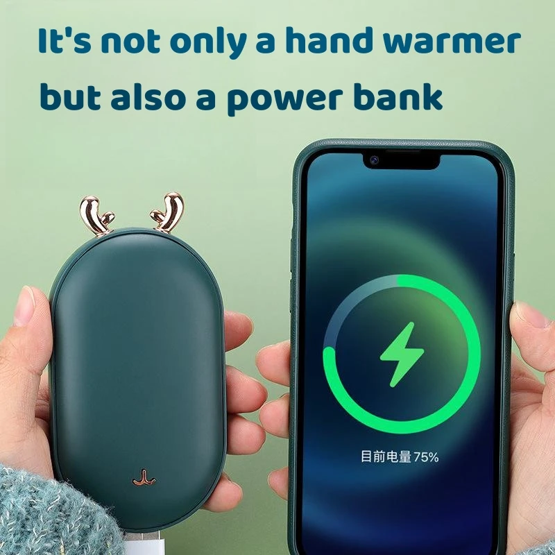 Xiaomi Hand Warmer 2IN1 Pocket Power Banks 10000mAh Battery Temperature Adjustable Portable Hand Warmer Christmas Gift