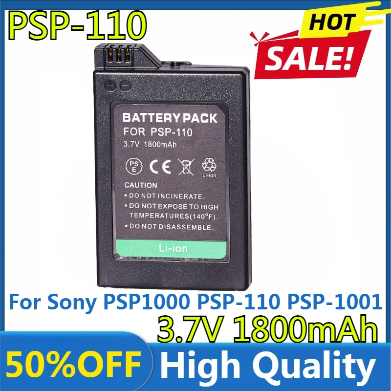 

New High Quality Replaceable 3.7V 1800mAh Battery for Sony PSP1000 PSP-110 PSP-1001 PSP-1000 PSP 1000