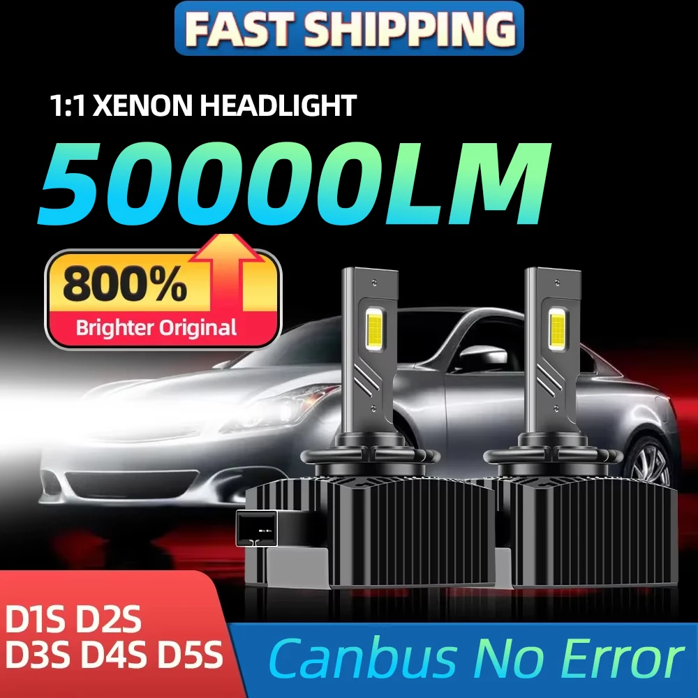 D3S Led D1S Headlight Canbus Car Lamp CSP D4S D5S D2S D1R D4R D2R D3R Led 50000LM Super Bright D Series Bulbs with Fan Cooling