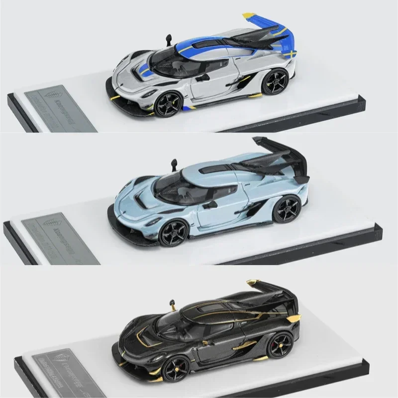 HKM Premium 1:64 Koenigsegg Jesko Attack limited edition 999 Pagani Zonda Huayra Diecast car model Toy Christmas Gift