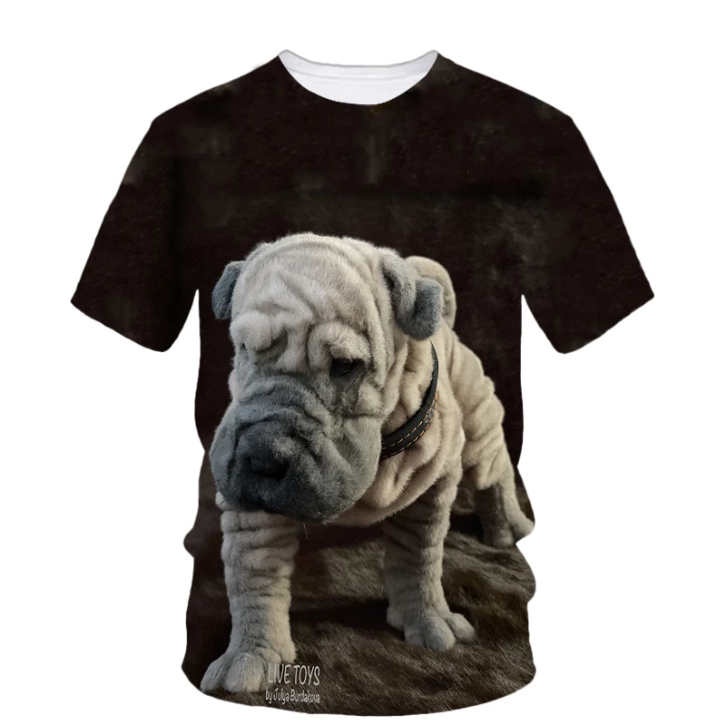 Tibetan Mastiff Animal Dog Summer Tough Guy Men's T-Shirt Trend Fashion Street Personality Casual Short Sleeve Loose Quality Top