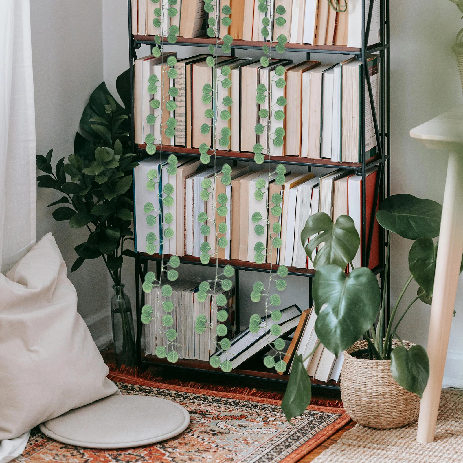 

12Pcs Artificial Eucalyptus Vine Lifelike Faux Greenery Stems for Wedding Party Home Decor Indoor Outdoor Simulation Leaf