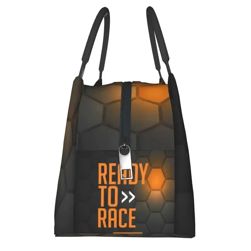 Ready To Race Insulated Lunch Bags Outdoor Picnic Enduro Cross Motocross Asphalt Bike Leakproof Cooler Thermal Bento Box Women