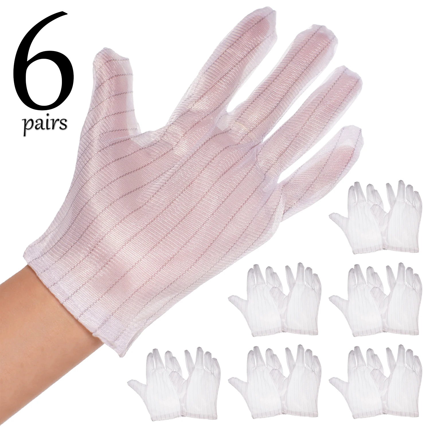 eTone Professional 6 Pairs Darkroom Anti-Static Dust-Proof Gloves Anti-contamination for Film Developing Processing