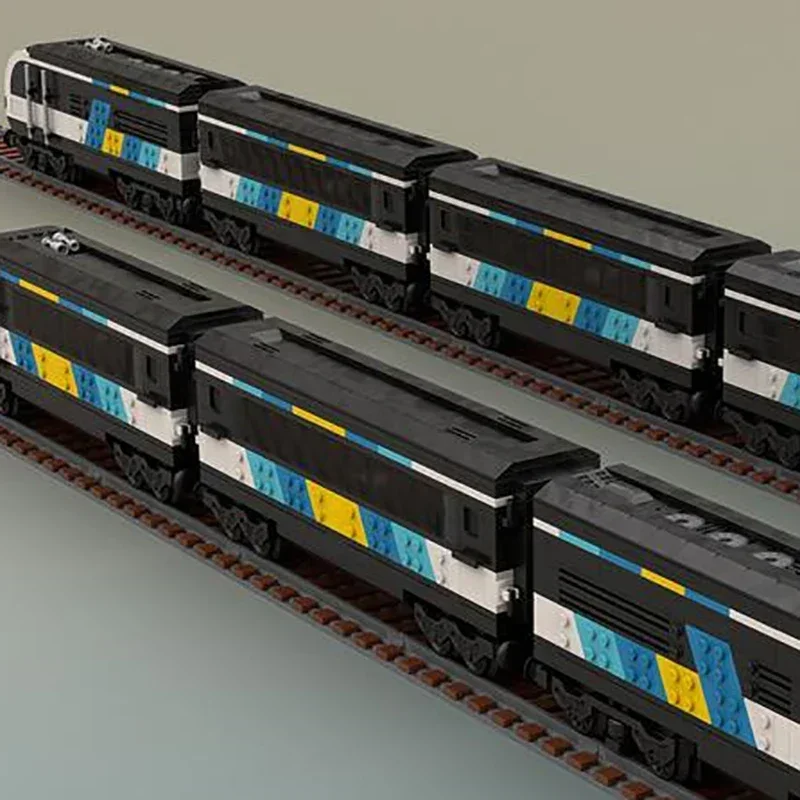 

Train Tools Toy Moc Building Blocks Brightline Passenger/Control /Locomotive Car Modele Technology Bricks DIY Assembly Gift