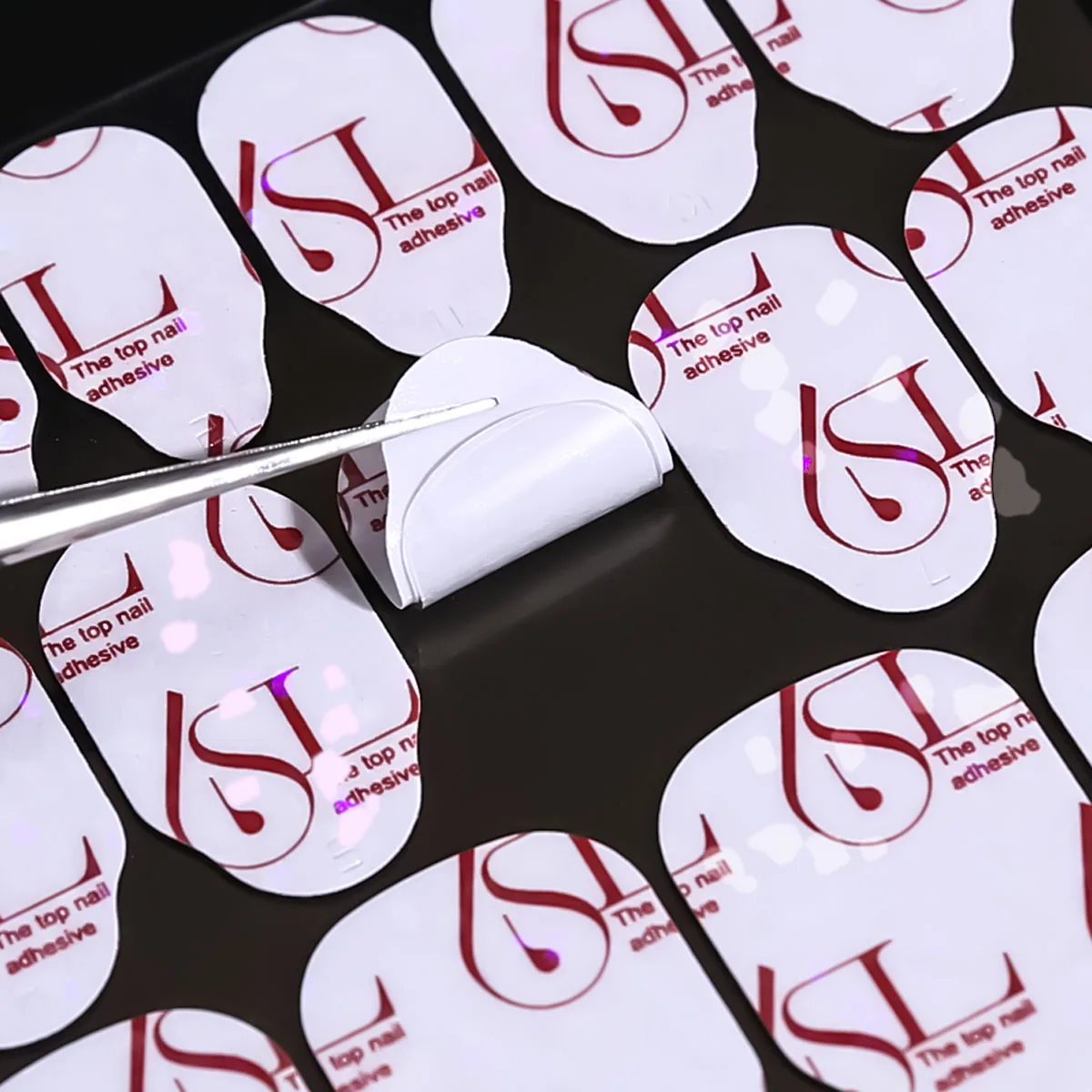 عالية الجودة 10 قطعة القدم مسمار لاصق على الوجهين وهمية مسمار لاصق انفصال لاصق يمكن ارتداؤها مسمار البولندية لاصق #4