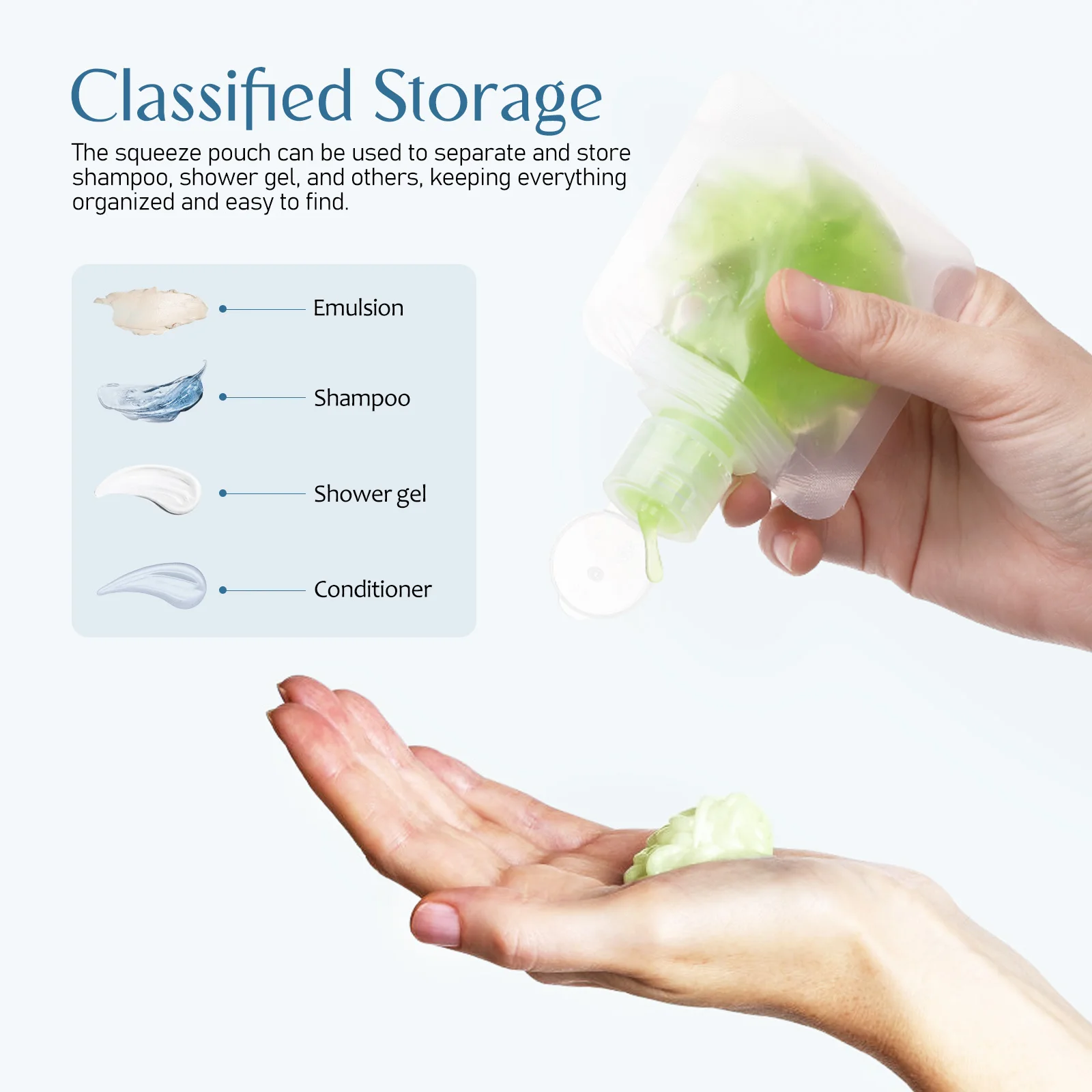 

15Pcs Reusable Travel Pouches Portable Squeeze Pouch Leakproof Travel Bags for Toiletries Organizing Squeeze Pouch