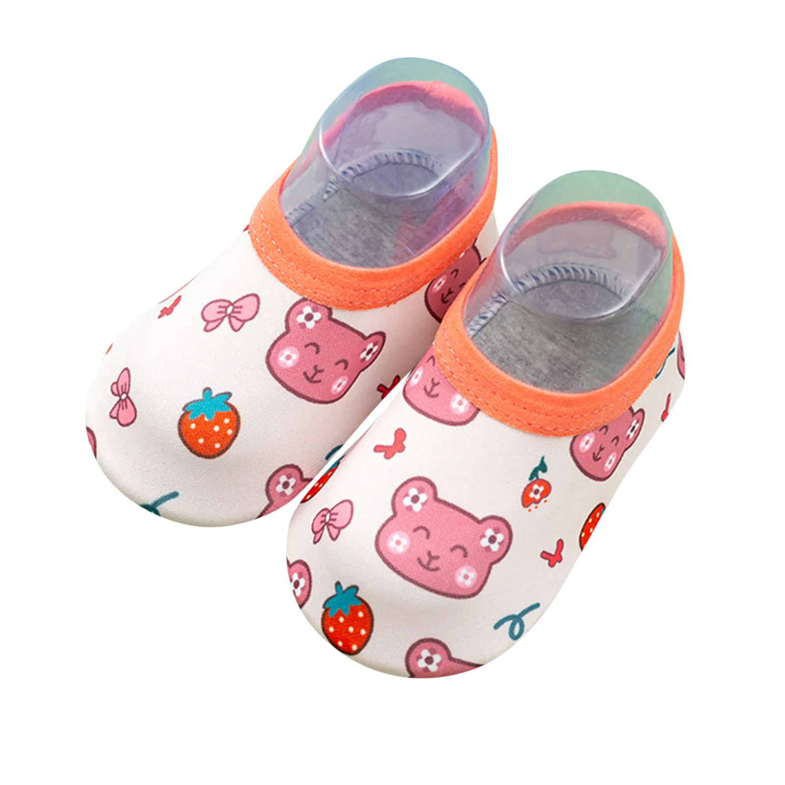 Chaussettes coordonnantes pour enfants, imprimées, pieds nus, chaussures pour bébés, respirantes, dessin animé animal, sol, garçons et filles de 14