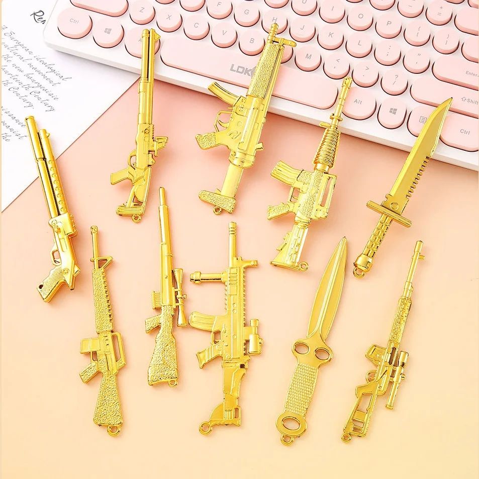 Miniature Plastic Electroplating Model Building Block AccessoriesSniper Rifle Decorative Ornament Creative Decorations