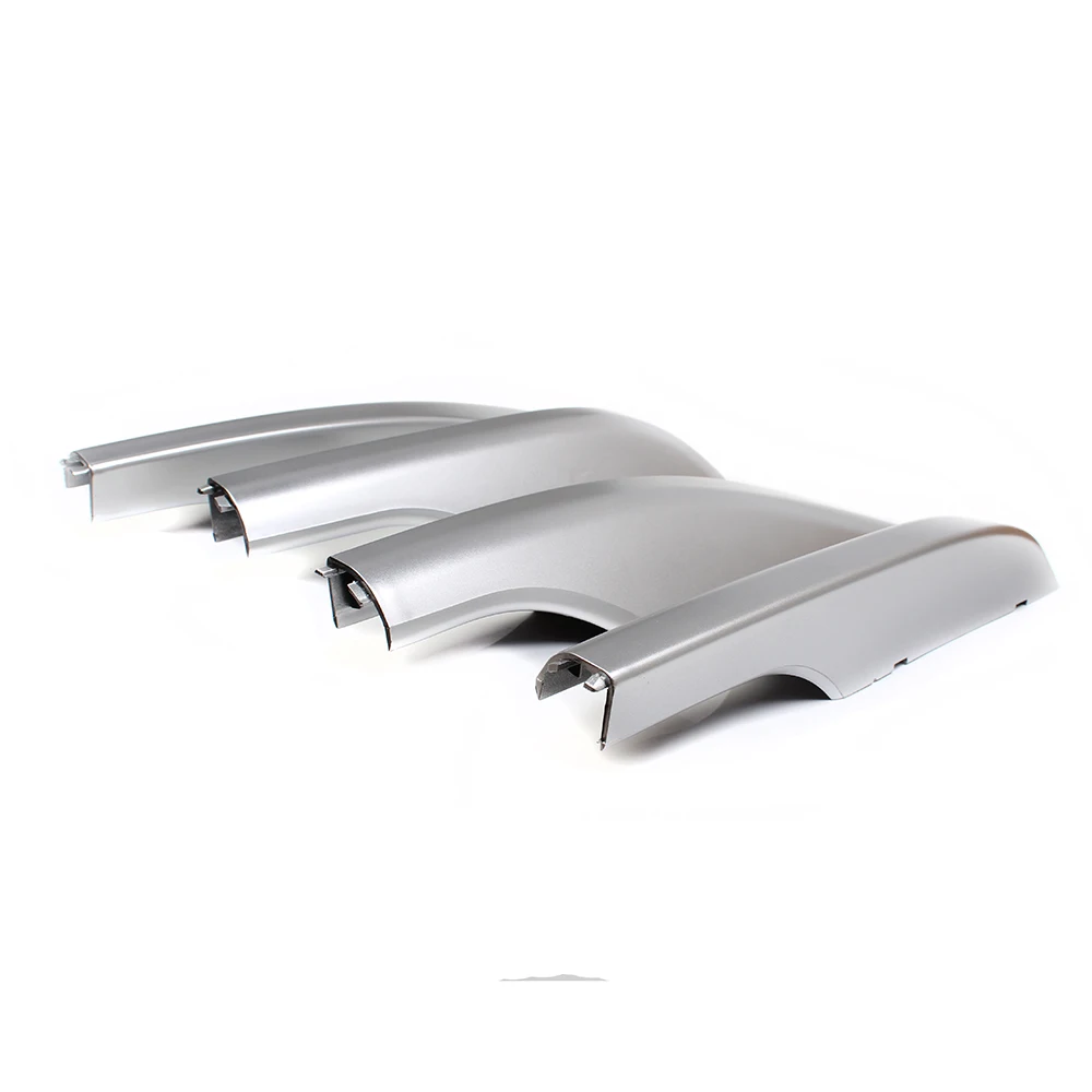 Black/Silver ABS Roof Rack Bar Rail End Protection Cover Shell 4PCS For Toyota Land Cruiser LC200 FJ200 2008-2018 2019 2020 2021