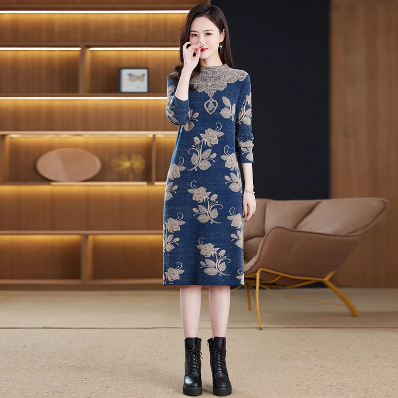 2025 겨울 밍크 캐시미어 두꺼운 따뜻한 풀오버 여성 한국 빈티지 캐주얼 탑 스웨터 가을 신상 우아한 바디콘 코트 스웨터