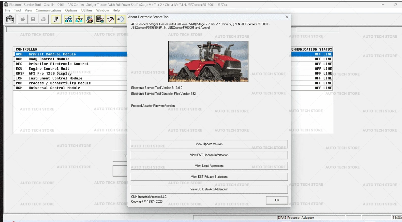 For CNH Electronic Service Tools Software (EST 9.13 Up1 EST 9.12 Up5 Engineering Level)+Activator+Diagnostic Procedures Unexpire
