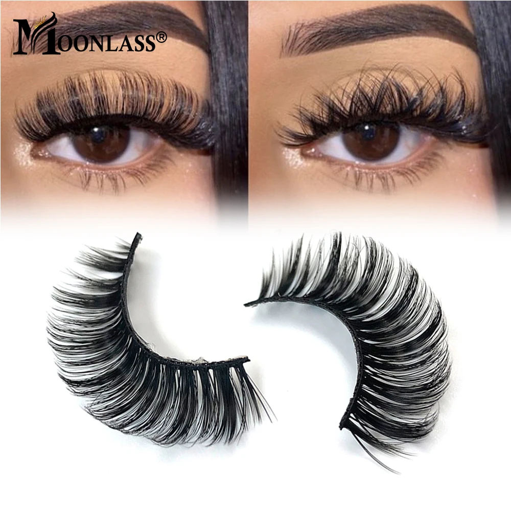 

Wholesale 30/50/100 Pairs 5D Russian Strip Fluffy Mink Lashes Extension 5D Natural Soft Russian Volume False Eyelashes Maquiagem