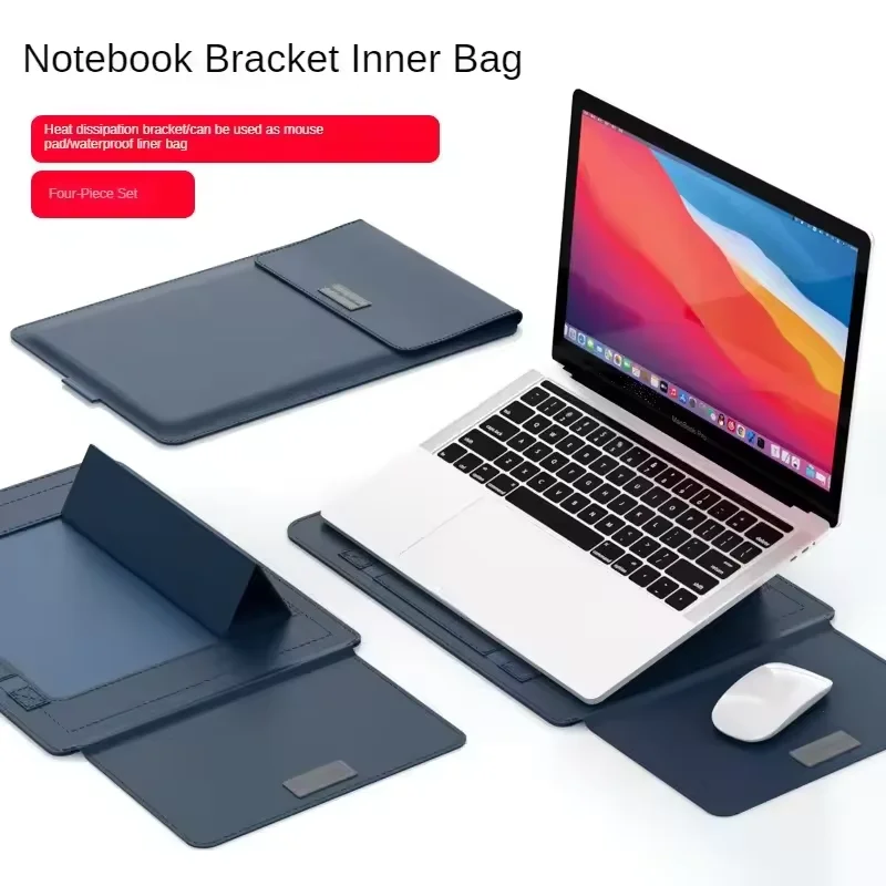 

For MacBook Air 15 Case 2025 M4 Model A3241 M3 15.3 M2 PU leather Laptop Stand for MacBook 2020-2025 Air 13.6 Pro 13 14 16.2
