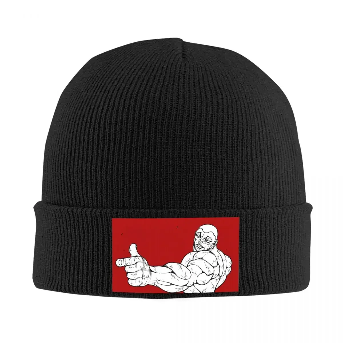 Baki The Grappler Jack Hanma Pointing At You Knit Hat Beanie Autumn Winter Hat Warm Acrylic Hip-hop Martial Anime Caps Men Women