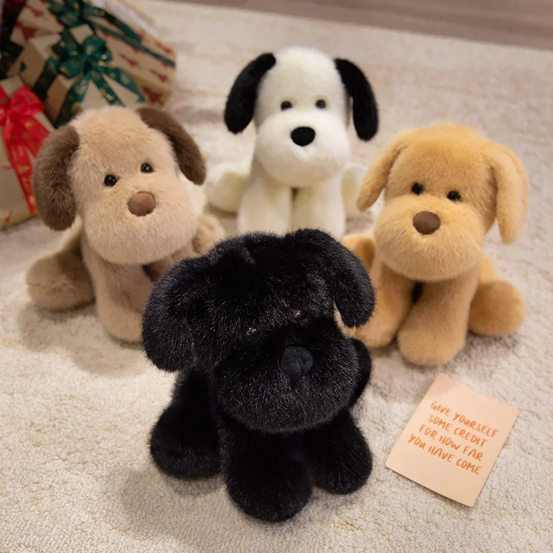 

Cartoon Sitting Pose Golden Retriever Plush Toys Cozy Fluffy Appease Puppy Doll Warm Lovely Children Companion Home Decor