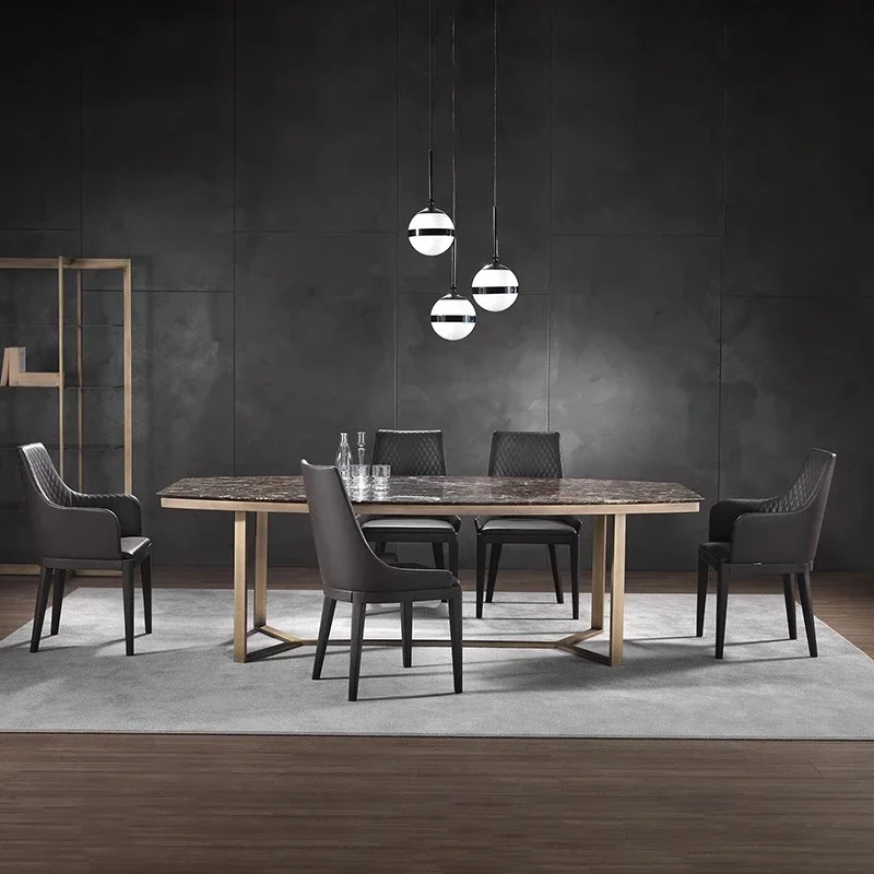 

Relaxing Hotel Soft Chairs Leather Dining Modern Simple Solid Wood High Stool Nordic Home Aesthetic Office Reception Furniture