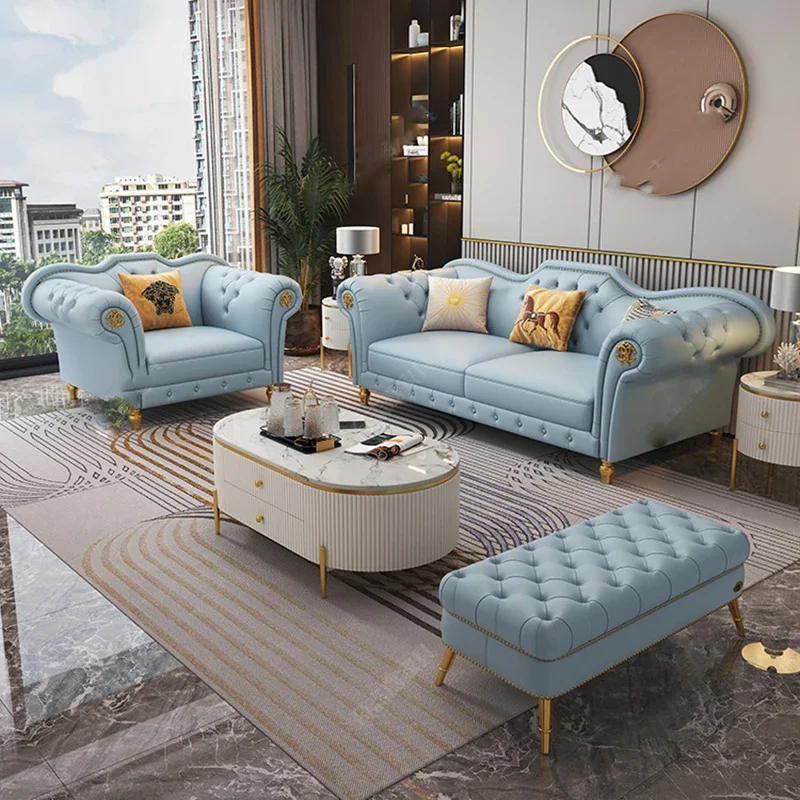 디자이너 대형 앉아 소파 현대 단순 긴장 스트레치 더블 소파 라운지 유럽 Muebles Para Salas Modernos 홈 가구