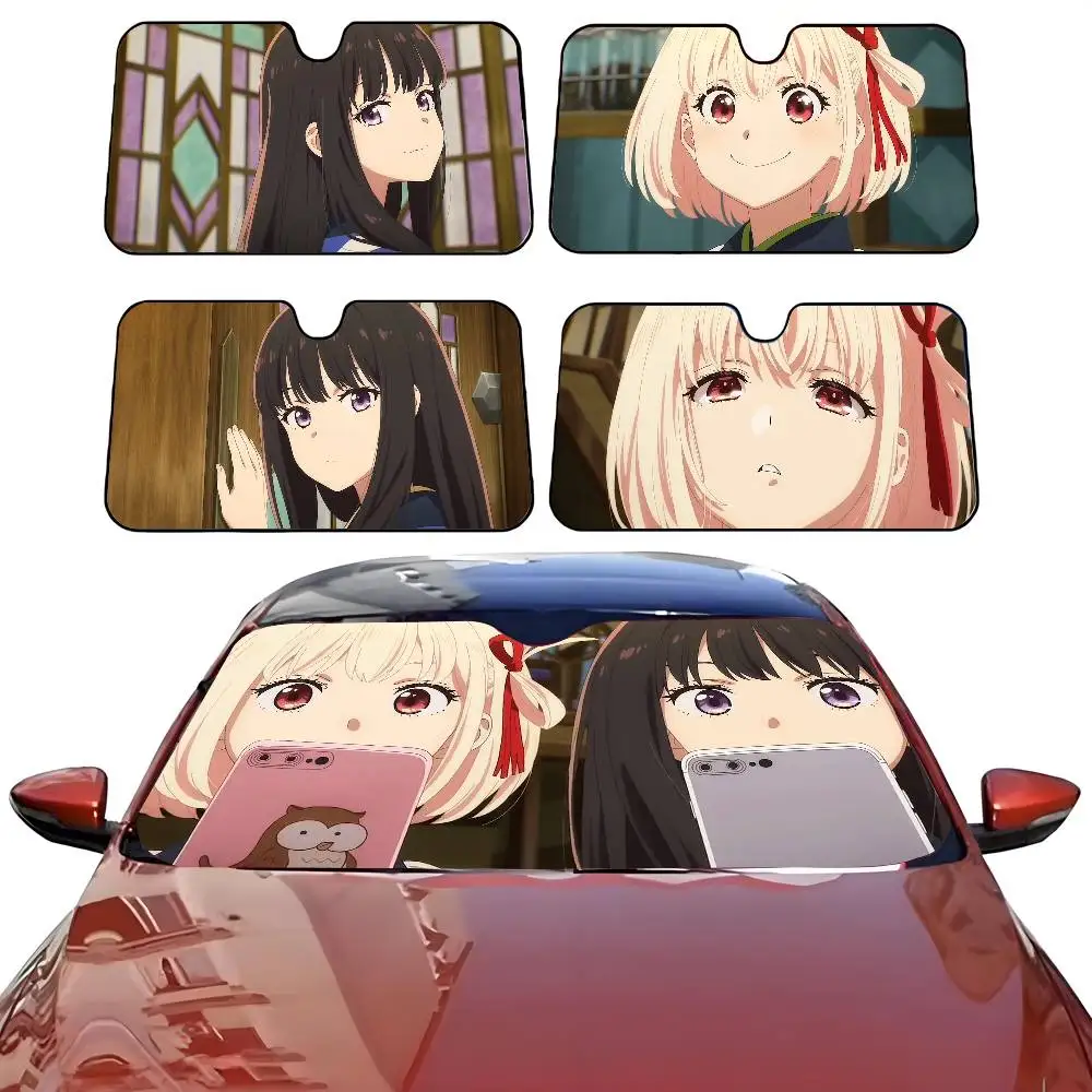 

Anime L-Lycoris R-Recoil Car SunShade Parasol Car Windshield Sun Shade UV Protection and Interior Cooler
