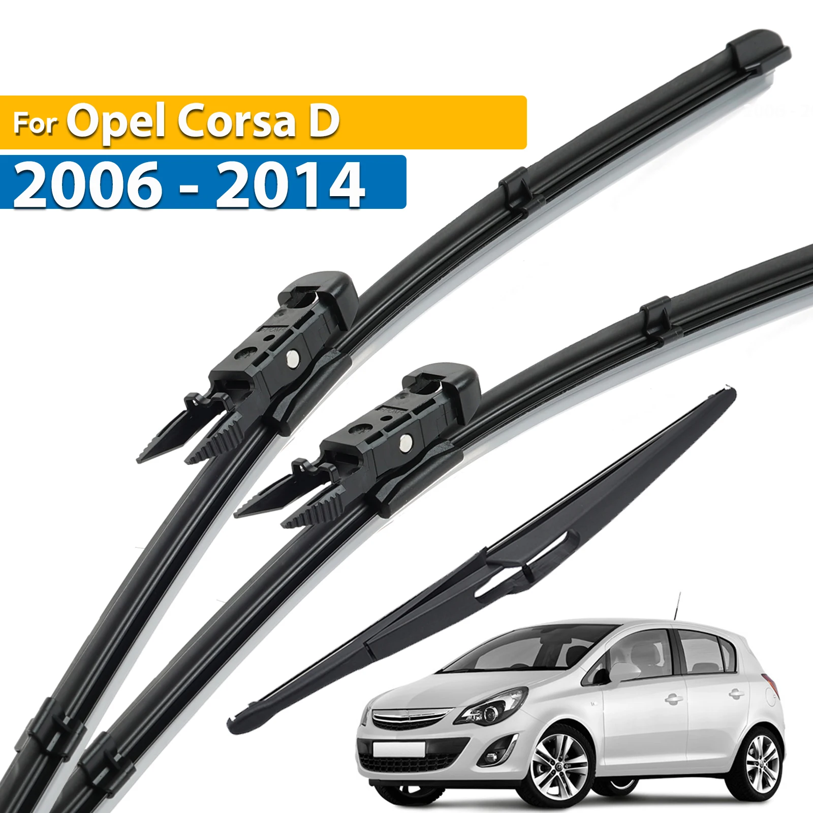 Limpiaparabrisas de Erick LHD juego de limpiaparabrisas delantero y trasero para Opel Corsa D 2006 - 2014 cepillos de ventana de parabrisas 26 "+ 16" + 12"