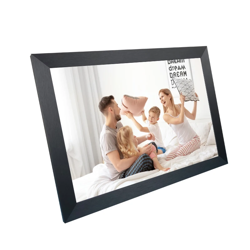 

10 Inch 16gb Best English Sexy Video Whosale Mediacom Pf7on Wi-fi Slideshow Blue Film Wooden hd Tech Screen Digital Photo Frame