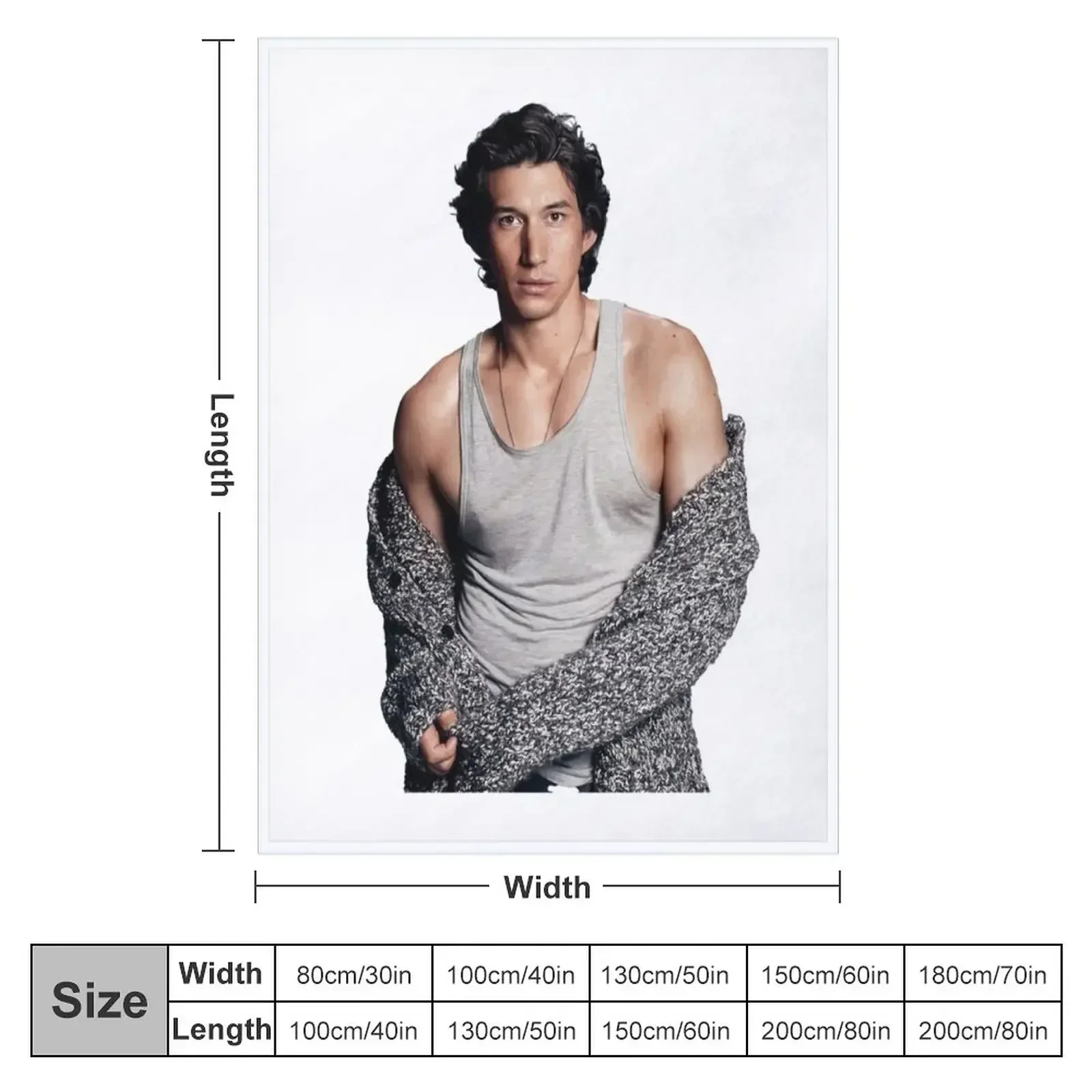 Adam Driver Throw Blanket Soft Big Beautifuls warm for winter Tourist Blankets