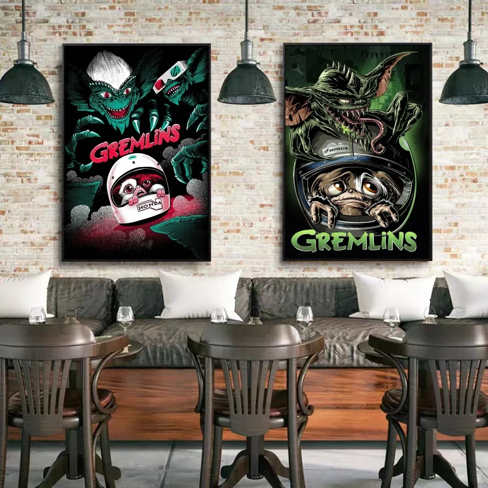 Gremlins Movie DIY Sticky Poster Fancy Wall Sticker For Living Room Bar Decoration Wall Decor