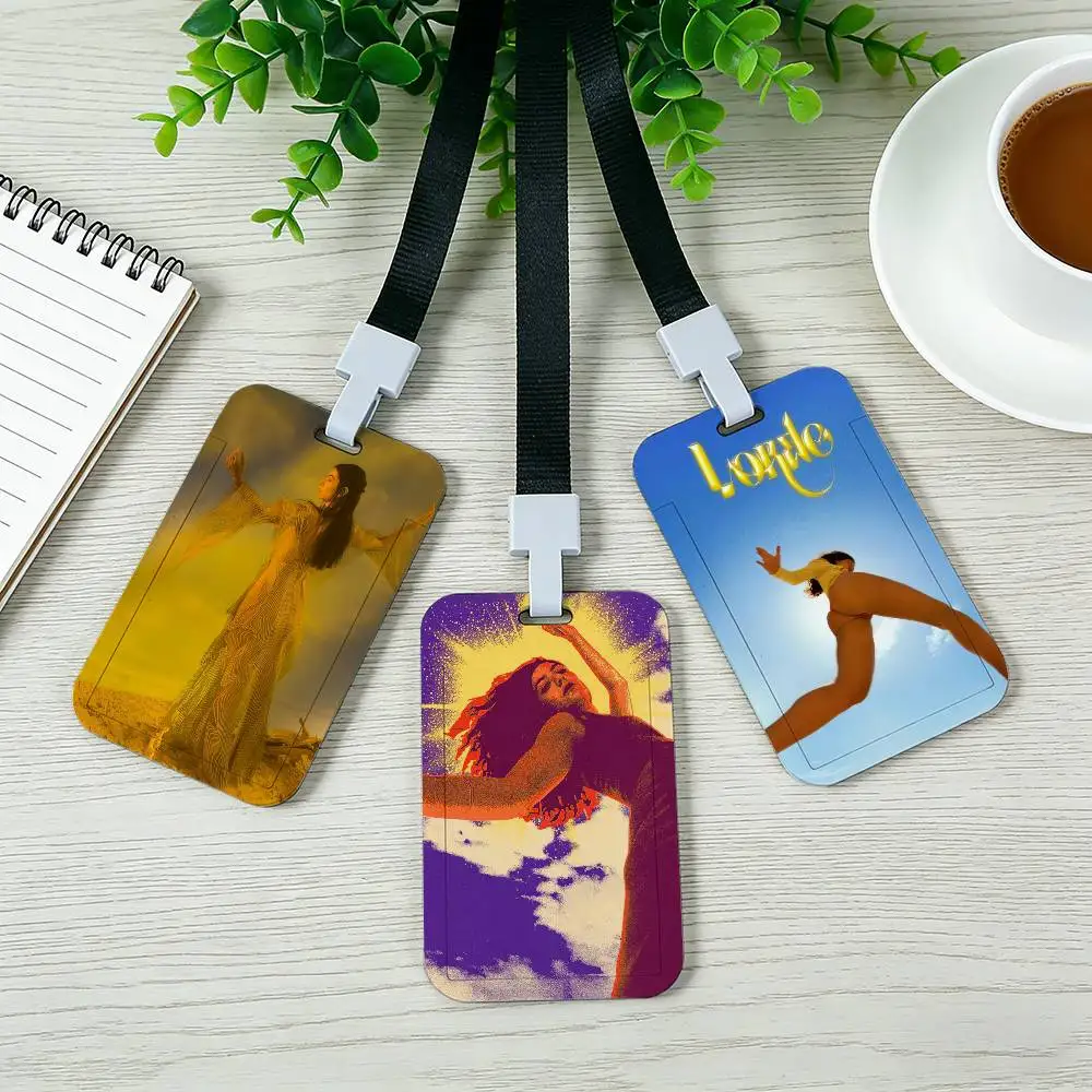 Singer L-Lorde Neck Strap Lanyard Card Holder ID Bus Card Cover Badge Holder Pass Hang Rope Lariat Gifts Keys Accessories