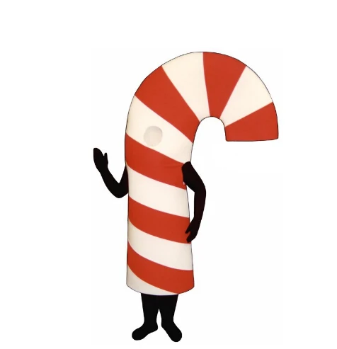 mascot hot sale Christmas candy cane mascot costume for adult to wear for sale cartoon holiday food theme carnival dress2594