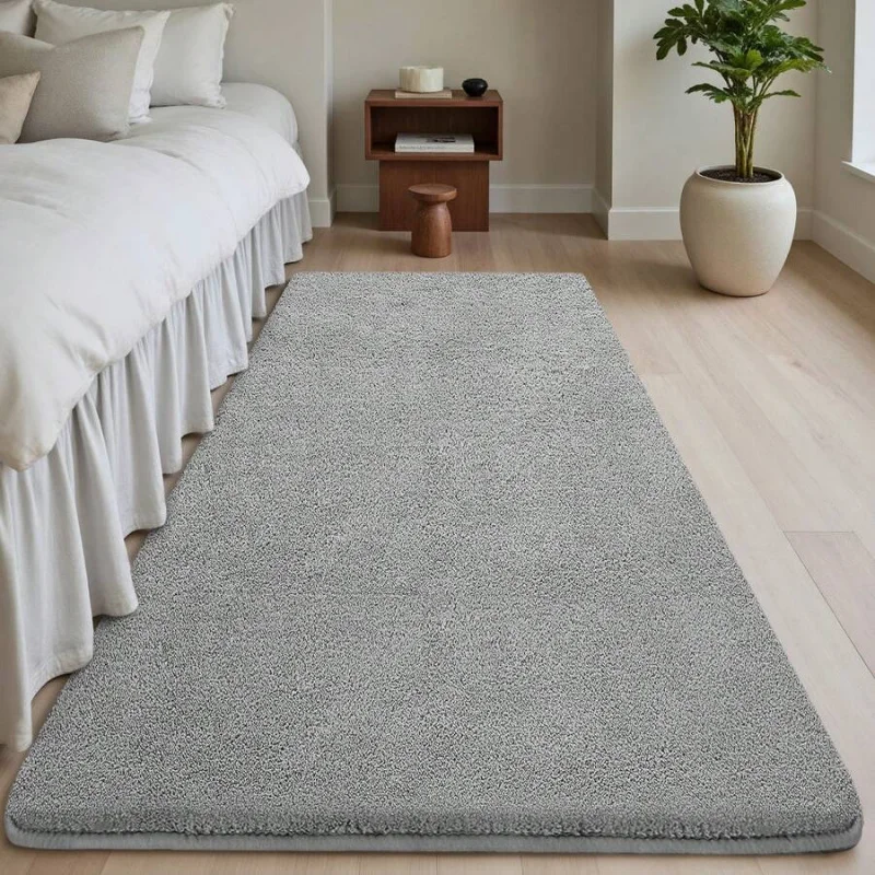 VIKAMA Modern Plush Carpet Soft Comfortable Bedroom Bedside Rug Non-Slip for Corridor Study Living Room Home Decor