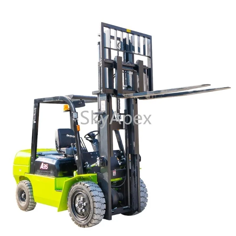 

3.5 Ton Diesel Forklift In Stock 3.5T Fuel Forklift Truck 3m lift for Warehouse 4wd Forklift Factory Direct Sales Customizable