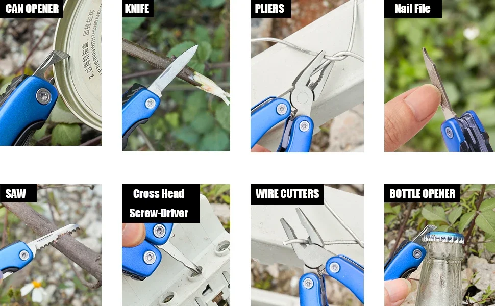 Professionelle Multifunktions-Klappzange, Mini-EDC-Handwerkzeuge aus Edelstahl, tragbar, für Outdoor-Camping und Überlebensausrüstung – Detail 4