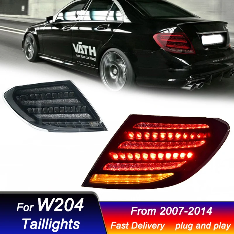 

Car Tail Lights For Mercedes-Benz C Class W204 2007-2014 new Maybach style FULL led Dynamic Turn Signal Light Tail Lamp Assembly