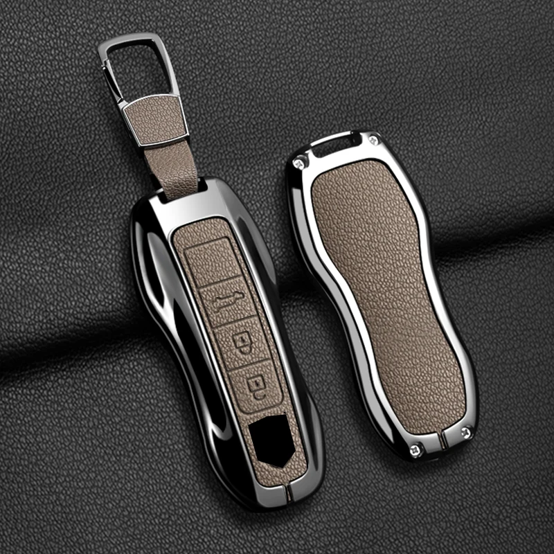 Zinc Alloy Car Key Case Cover For Porsche Panamera Spyder Carrera Macan Cayman Cayenne 911 970 981 991 Protect Shell