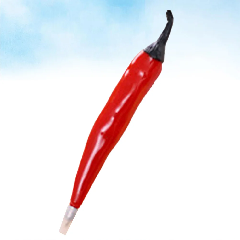 

1Pcs Cartoon Ballpoint Pen Chili Shape Fruit Design Gel Pen Smooth Non-Skid Writing for Home School Office Ballpoint Pens