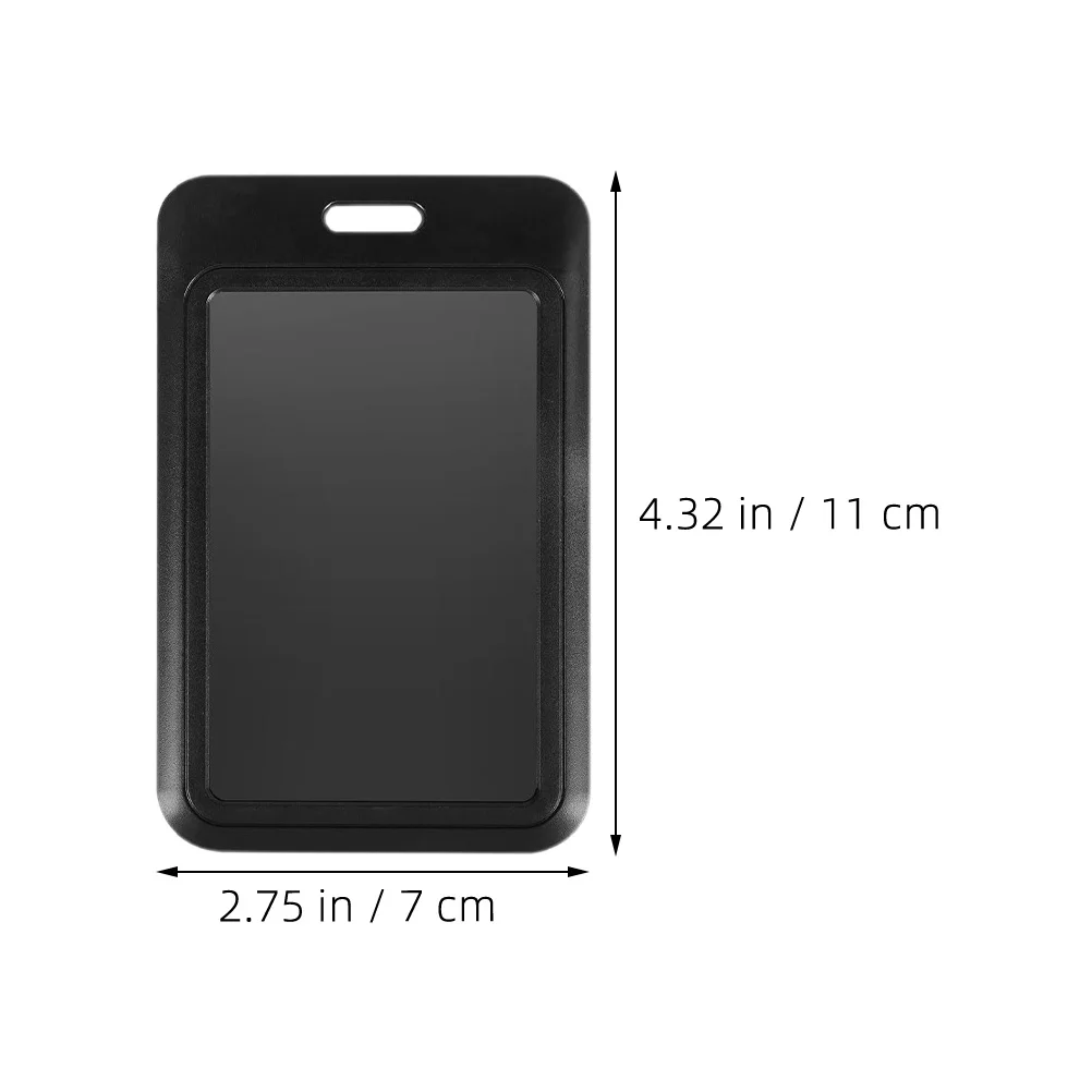 10Pcs Vertical Badge Holder Clear Hard Plastic Id Case Protector for Work Conference Event Employee Student Visitor