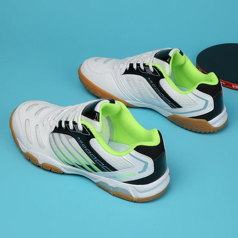 Original Brand Comfortable Anti Slip Badminton Gym Shoe Top Quality Table Tennis Training Shoe Unisex Wearable Indoor Court Shoe