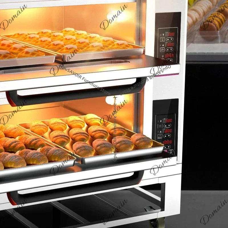 EFB HJ Commercial Double Deck Four Tray Electric Oven - Large Capacity Baking Deck Oven Pizza Cake Bread & Moon Cake Furniture J